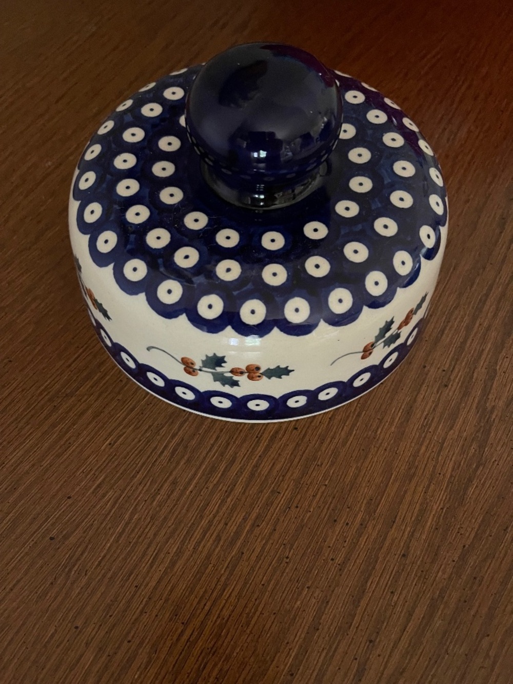 Polish Pottery Dome Lid Cover